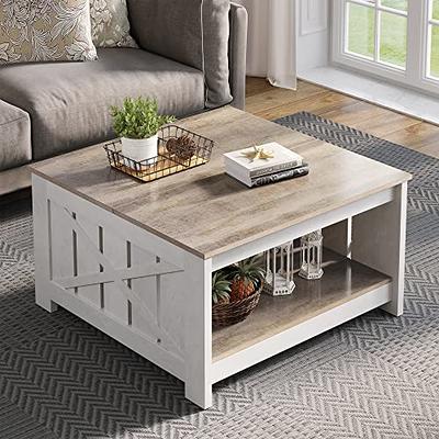 White plank clearance coffee table