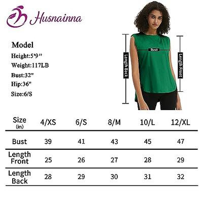 Husnainna Running Tank Top for Women Workout Shirts Sleeveless Athletic Top Yoga  Shirts Split Hem Loose Fit 095DYB-Green/Dl - Yahoo Shopping