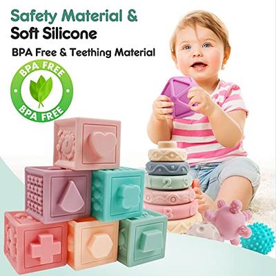 Bpa-Free Soft Silicone Building Blocks Toys Kids Circular Structure  Stacking Games Early Education Toys For Children - Realistic Reborn Dolls  for Sale