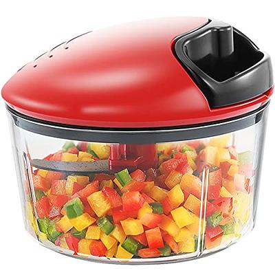 Manual Food Chopper - Onion Chopper Vegetable Cutter - Mini Chopper Nut  Meats - Vegetable Dicer - Hand Chopper - Chopper One Piece - Black - 3 Cup