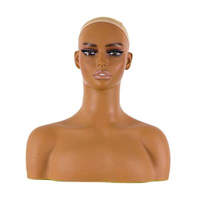 New Mannequin Head Realistic Female Mannequin Head with Shoulders for  Display - Manikin Head with Shoulder for Wig,Jewelry,Makeup,Hat,Sunglasses  Display Stand Flat and Smooth With Holes for Jewelry
