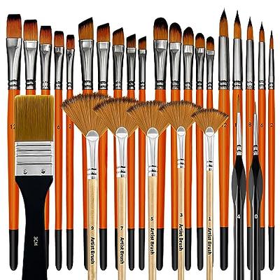 100 Pcs Flat Paint Brushes,small Brush Bulk For Painting,nylon Hair Brushes  Acrylic Oil Watercolor