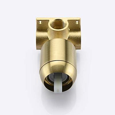 Sumerain Brushed Gold Shower Faucet Set with 8 Inches Stainless Steel Rain Shower Head, Solid Brass Rough in Valve