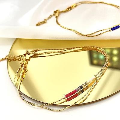 ERLOSYA 14k Plated Gold Bracelet for Women Bohemian Stackable Beaded  Bracelet Colorful Beads for Bracelets Boho Summer Beach Handmade Jewelry  for Teen Girl (00B) - Yahoo Shopping