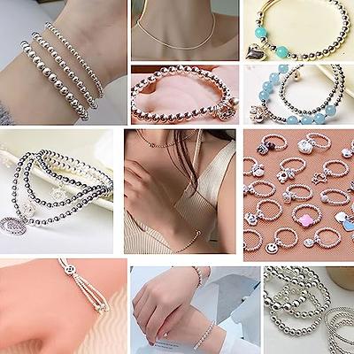 925 Sterling Smooth Round Bead Seamless Spacer Loose Bead DIY