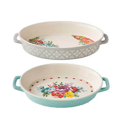 The Pioneer Woman Sweet Romance Blossoms 2-Piece Oval Ceramic