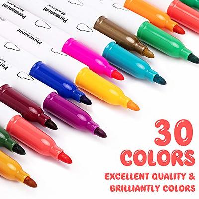 Hethrone Permanent Markers for Adult Coloring, 72 Assorted Colors Markers, Colored  Marker Pens Work on Plastic, Wood, Stone, Metal and Glass - Yahoo Shopping