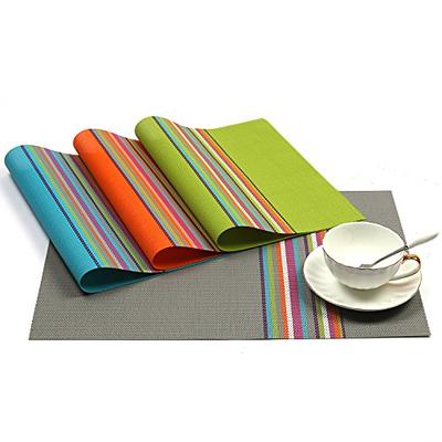 Homedge PVC Placemat, 4 PCS of Non-Slip Heat Resistant Place Mats