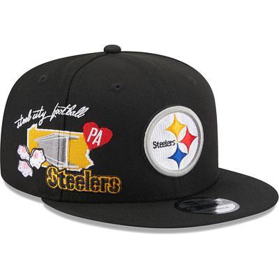 Men's New Era Cream/Black Pittsburgh Steelers 2022 Sideline