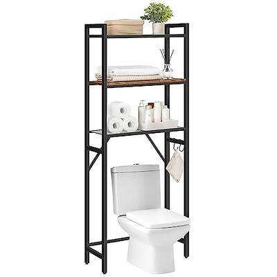 Denkee Over The Toilet Storage Shelf, 3-Tier Over-The-Toilet Organizer  Rack, Over Toilet Bathroom Organizer Space Saver, Easy to Assemble, Rustic