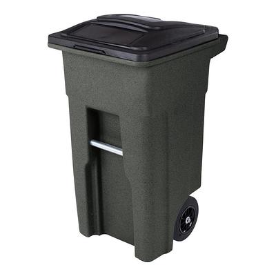 Toter 96 Gal. Greenstone Trash Can with Wheels and Lid (2 caster