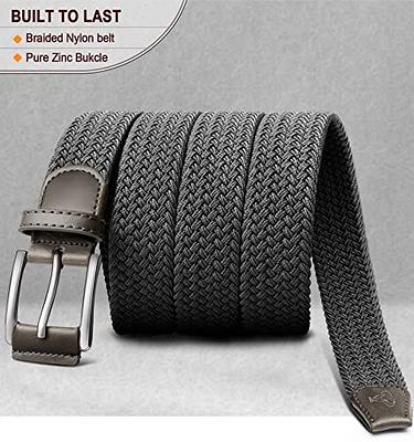 BULLIANT Stretch Belt Men,Mens Gift Woven Braided Web Belt 1 3/8 for Golf  Casual Pants Shirts Jeans(Dark Gray,30-34 Waist Adjustable) - Yahoo  Shopping