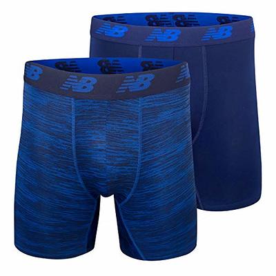 New Balance Men's Standard Premium Performance 9 Boxer Brief Underwear (2  Pack), Blue and Dark Blue - Yahoo Shopping