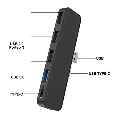 PS5 Console USB HUB, PS5 Extender 5 Port High-Speed Transmission Expansion  Adapter Converter Splitter With 4 USB + 1 USB Charging Port + 1 Type C 3.1  Port for PS5 Drive Version & Digital Version 