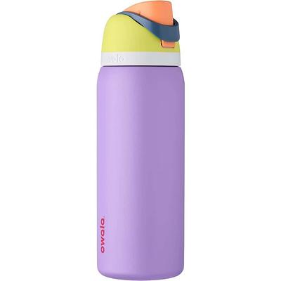 Owala FreeSip 24-oz. Stainless Steel Water Bottle + 2 Bonus Straws Combo  Pack (Teal/Purple) 