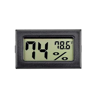 DOQAUS 2-pack Digital LCD Hygrometer Indoor Thermometer Humidity Gauge for  Home,Bedroom,Office,Greenhouse,Humidity Monitor,Black 