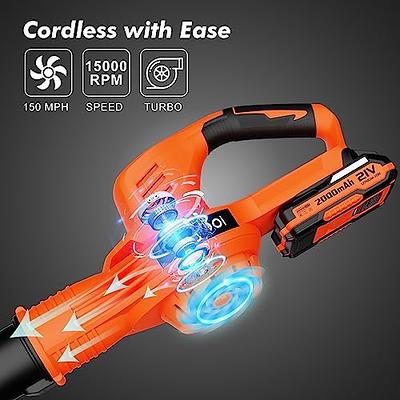 Cordless Leaf Blower,20V Handheld Electric Leaf Blower with 2.0Ah