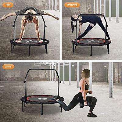 KENSONE 48 Foldable Mini Trampoline, Indoor Trampoline for Kids, Adults  Indoor/Garden Workout, Fitness Rebounder with Adjustable Foam Handle, Max  Load 450 lbs - Yahoo Shopping