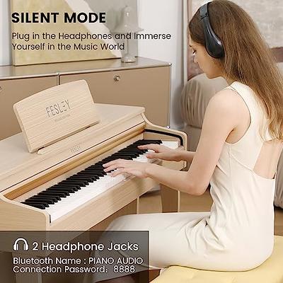 Fesley Digital Piano, 88 Keys Weighted Hammer Action Keyboard Piano, Upright  Piano Keyboard for Beginner, Home Electric Piano with 2 Speakers, USB MIDI,  Bluetooth, Headphone, Power Adapter, Beige - Yahoo Shopping