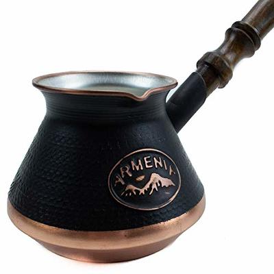 Turka for coffee Armenian gezva, with sand, copper, high, 690 ml