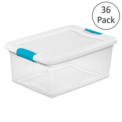 Sterilite 6 qt. Storage Box Stackable Latching Container in Clear (12-Pack)  - Yahoo Shopping