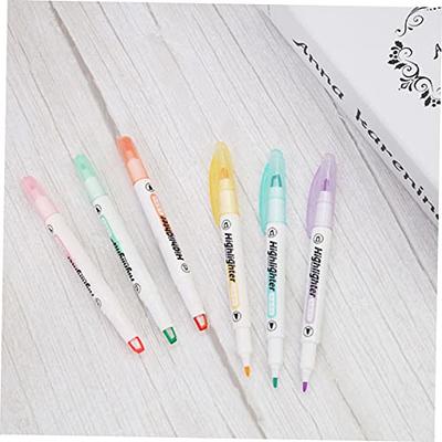 6Pcs Colorful Double Ended Highlighters Painting Marker Pen Clear View  Highlighters Broad and Fine Tip Pens