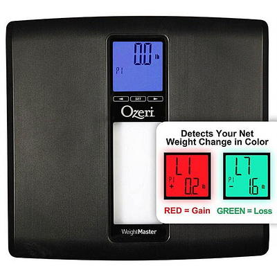 Ozeri Precision Bath Scale (440 lbs) in Tempered Glass, with 50 Gram (0.1 lbs) Sensor Technology and Infant, Pet & Luggage Tare, White