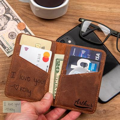 The Gates Personalized Leather Bifold Wallet