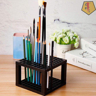 AHANDMAKER Paint Brush Holder, 71 Holes Makeup Brush Holder Organizer  Plastic Brush Crate Storage Holder for Artist Paint, Pen, Pencil, Marker,  Eyeliner, Cosmetic Brush, Small Tools Organizer, Pink - Yahoo Shopping