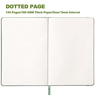 Scribbles That Matter A5 Dotted Journal Notebook 150 Pages Dot Grid Journal  Vegan Hard Cover 160gsm Dotted Notebook Bleedproof thick paper with Free  Pen for Work (5.75 x 8.5) inches, Charcoal : Office Products 