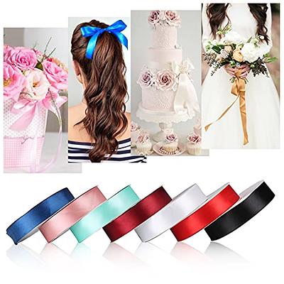 1/4 inch Ribbon 50 Yards Solid Double Face Satin Ribbon for DIY Accessories  S