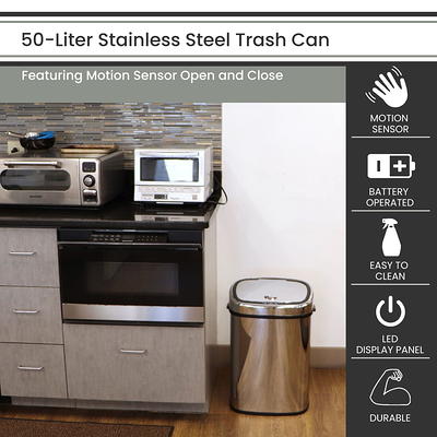 13.2 Gallon Trash Can, Motion Sensor Kitchen Trash Can Bin