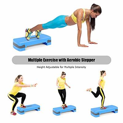 Aerobic Exercise Stepper Platforms with 6 Adjustable Risers – Aerobic Step  Shop