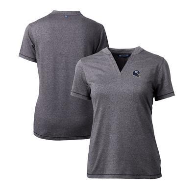 Men's Cutter & Buck Heather Gray Carolina Panthers Helmet Forge Stretch Polo