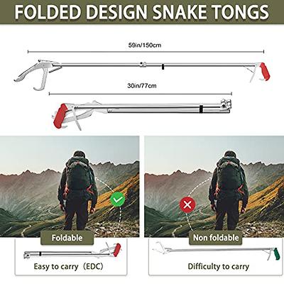 Collapsible Snake Hook,iClover Retractable Stainless Steel Snake