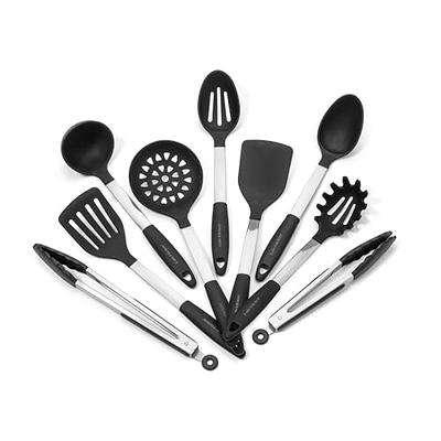 Kaluns Kitchen Utensils Set, 35 Piece Nylon and Stainless Steel Cooking  Utensils, Dishwasher Safe and Heat Resistant Kitchen Tools, Black