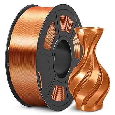 SUNLU Silk PLA+ 3D Printer Filament,1.75mm,Dimensional Accuracy +/- 0.02  mm,1kg(2.2LBS)/ Spool,Silver 