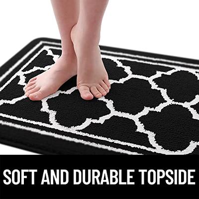 24x16 Non Slip Door Mat Small Heavy Duty Rubber Door Mat for Front Door  Indoor Welcome Mats for Entryway Dirt Trapper Entrance Door Mat (1, Black)