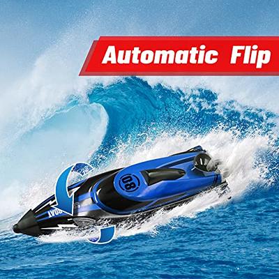 RC Speed Boat for Kids - 20+ MPH Fast Remote Control Boat for Pools Lakes  with