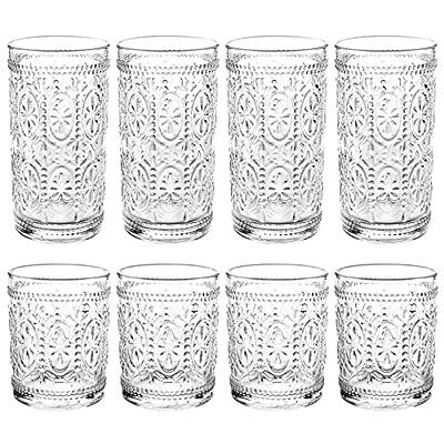 POLIDREAM Drinking Glasses with Origami Style Set of 4 Glass Cups, 12 oz  Ribbed Glassware, Highball …See more POLIDREAM Drinking Glasses with  Origami