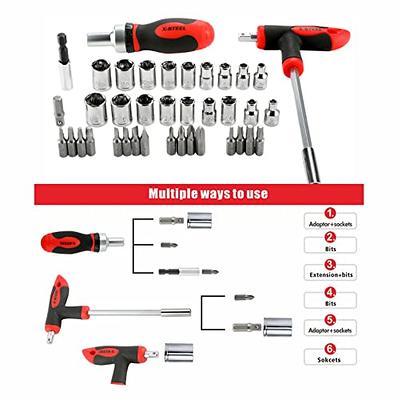 Magnetic Screwdrivers Set with Case, Amartisan 43-piece Includs Slotted,  Phillips, Hex, Pozidriv,Torx and Precision Screwdriver Set, Magnetizer