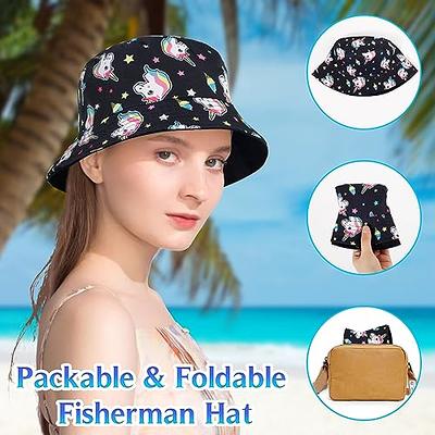 Women's Fashion Lightweight Bucket Hats with String Sun Beach Hat Teens  Girls Wide Brim Summer Fisherman's Caps