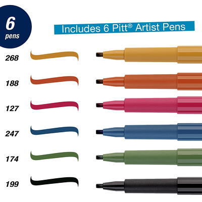 Faber-Castell Pitt Artist Pens- Classic, Set of 8, Assorted