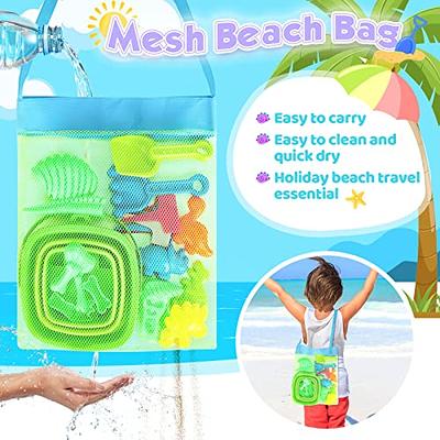 FUSPWEAO Beach Toys Sand Toys for Kids, Dinosaur Sand Toys with Collapsible  Beach Bucket and Mesh