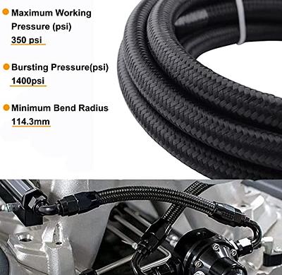 CHOIMOON 3/8 Fuel Line 6AN Braided Fuel Hose 500-2000 psi High Pressure  Transmission Cooler Hose Suitable for Fuel Systems, Marine, Coolants, Oil,  Air, Methanol, and Lubricant (20 FT) - Yahoo Shopping
