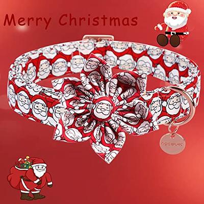 DOGWONG Christmas Cotton Dog Collar with Bow Tie, Red Santa Claus Flower Pet  Dog Collar, Christmas Red Adjustable and Comfortalbe Girl Puppy Collar for  Large Small Medium Dog - Yahoo Shopping