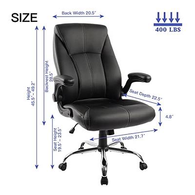 COLAMY Big and Tall Office Chair with Footrest-Ergonomic Office Chair with  Adjustable Backrest, Lumbar Support Pillow, Executive Computer Desk Chair