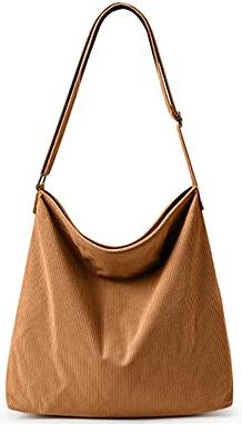 KALIDI Corduroy Tote Bag for Women Shoulder Handbag Crossbody Large Casual Tote  Bag Hobo Purse with Zipper Pockets - Yahoo Shopping