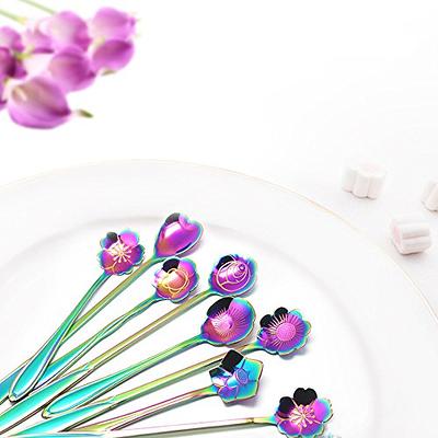 Stainless Steel Flower Reusable Coffee Stirrers Swizzle Sticks