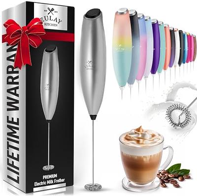 Ovente Electric Handheld Milk Frother with Premium Stainless Steel